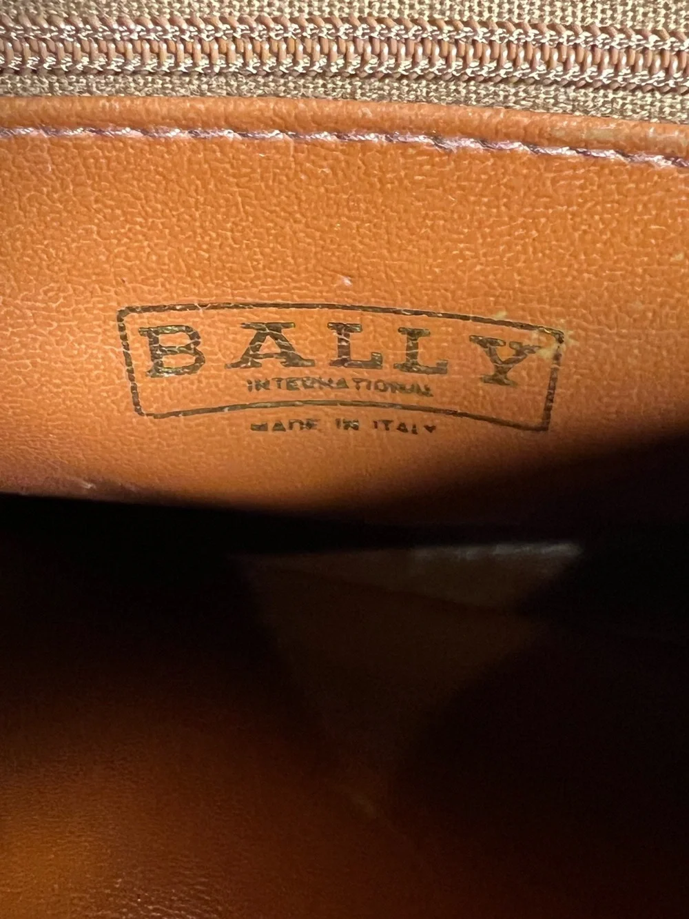 3116: Vintage Bally Monogram Top Handle Briefcase Attache Bag Brown